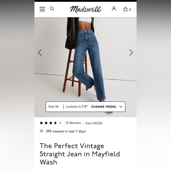 Vintage Straight Madewell Jeans - Picture 4 of 6